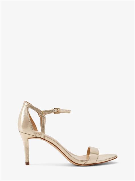 michael kors sandalette simone gold|Simone Metallic Sandal .